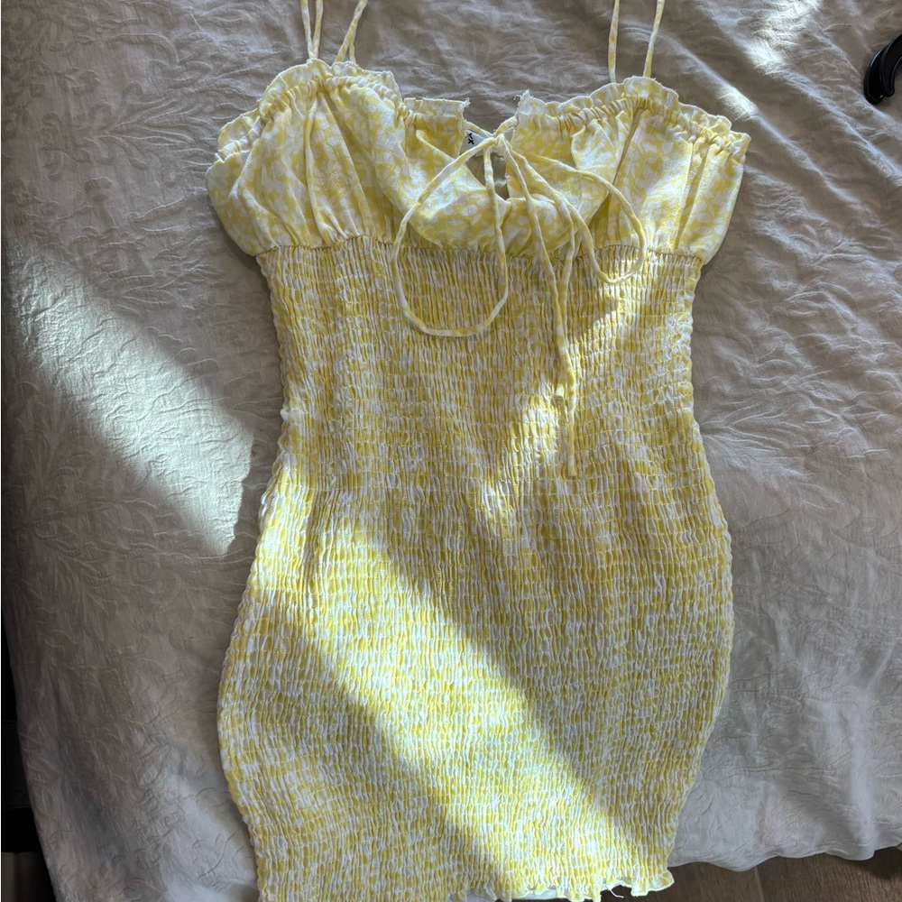 Princess Polly Yellow Smocked Sundress